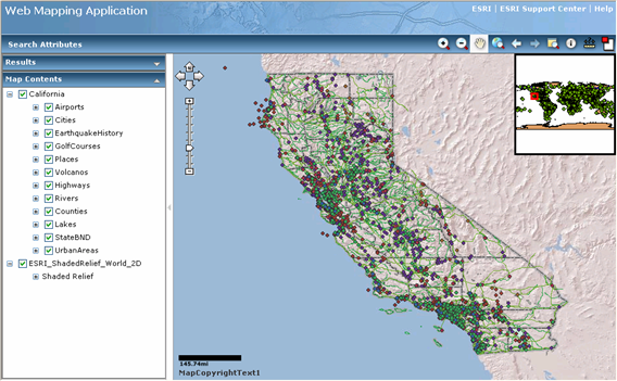 Web map with two map services